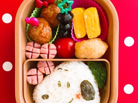 キャラ弁 簡単スヌーピー弁当